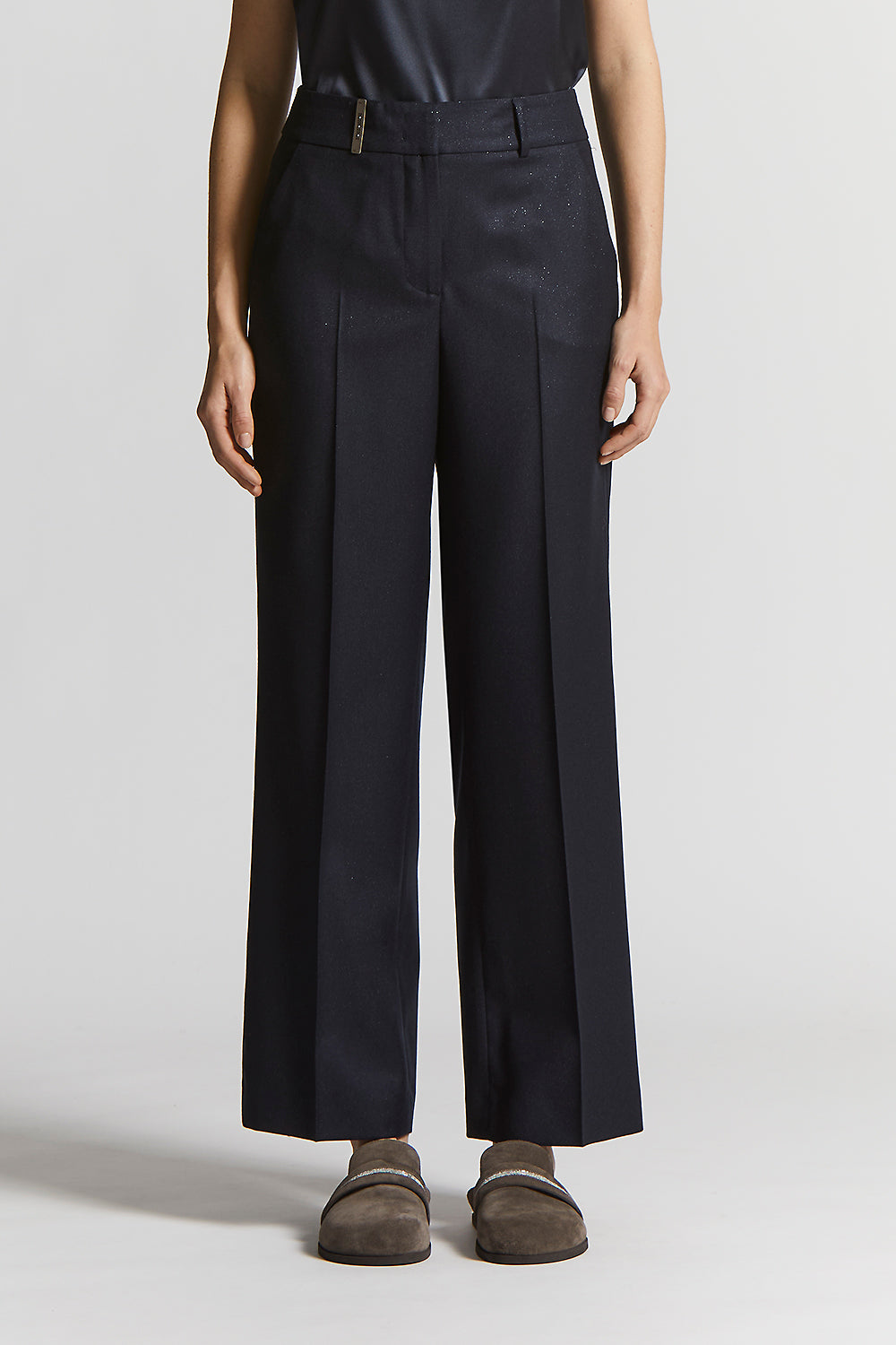 パンツ PESERICO FW25 Lurex flannel pants (A04283Z03359 962) Lurex wool flannel trousers | Peserico US