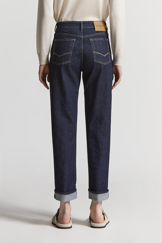 Washed stretch cotton jeans