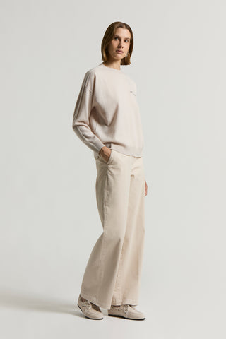 Stretch cotton gabardine trousers