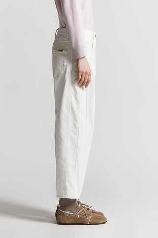 Stretch cotton twill trousers