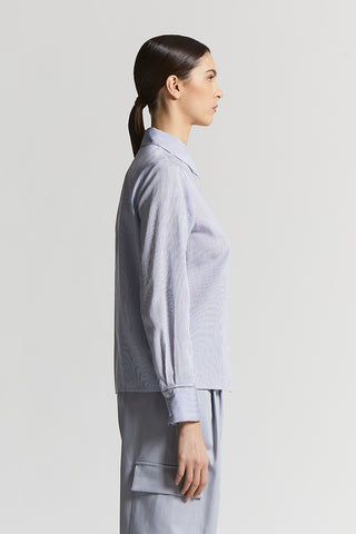 Striped tencel-blend twill shirt