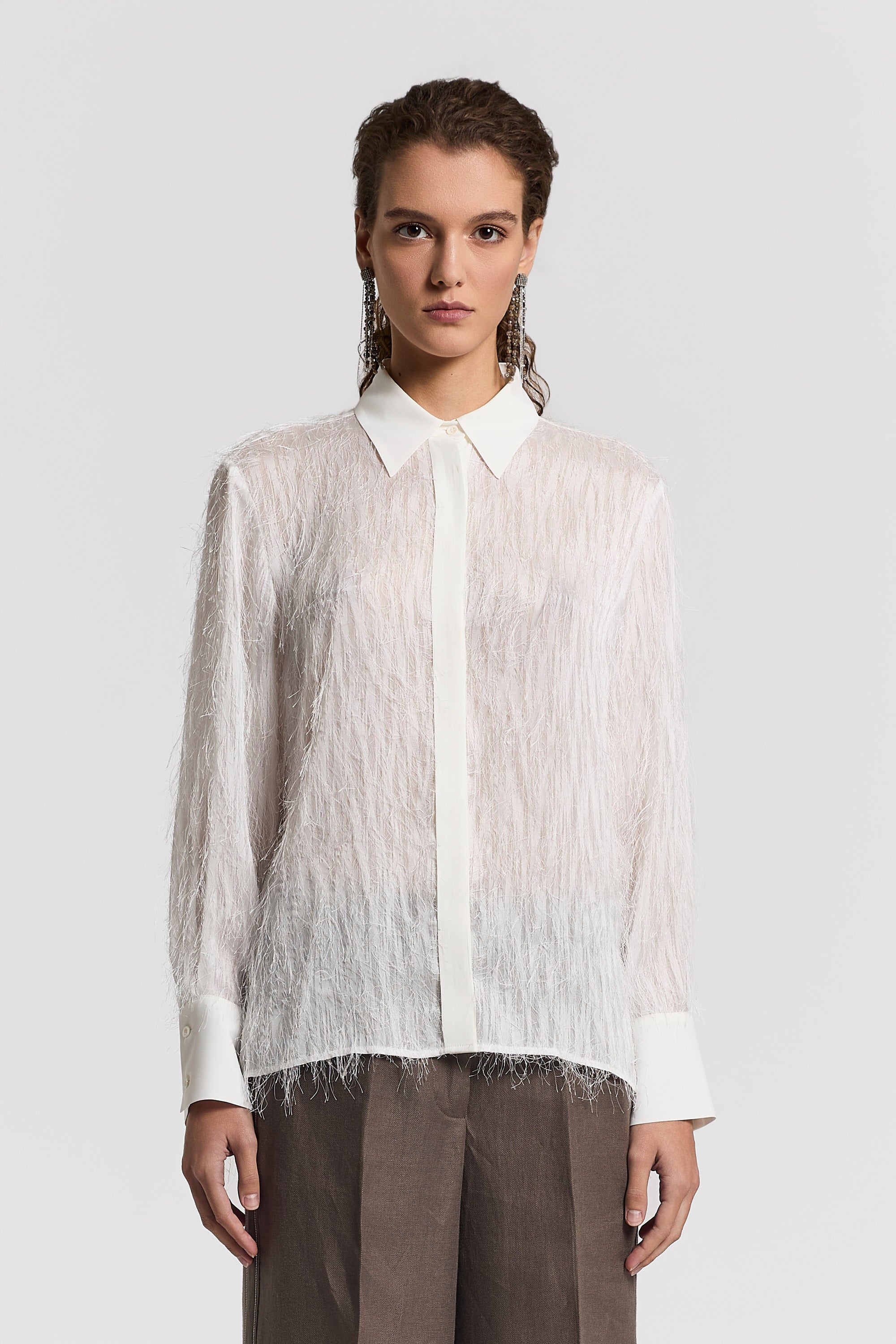 Fil coupé jacquard shirt | Peserico US