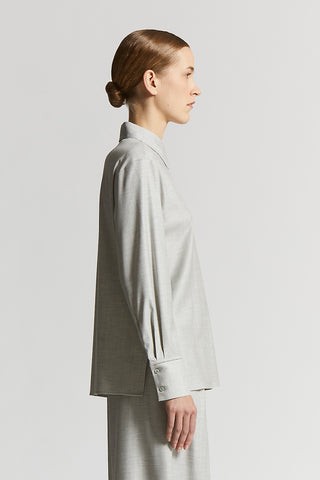 Stretch viscose wool shirt