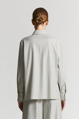 Stretch viscose wool shirt