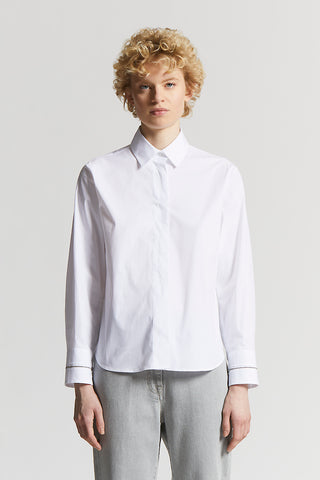 Stretch cotton poplin shirt