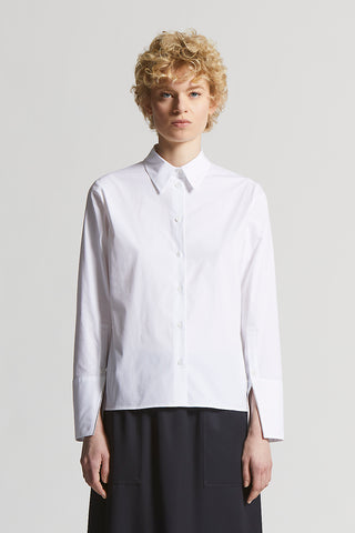 Stretch cotton poplin shirt