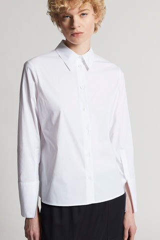 Stretch cotton poplin shirt
