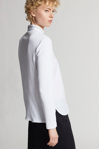Stretch jersey cotton poplin shirt