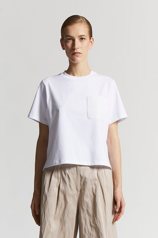 Stretch cotton jersey T-shirt