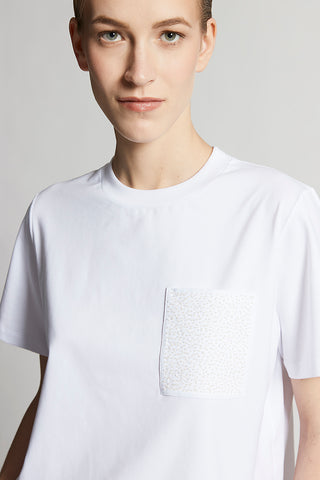 Stretch cotton jersey T-shirt