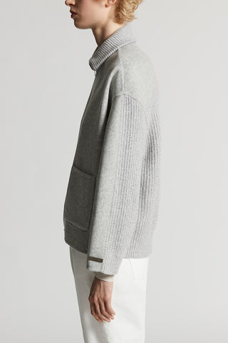 Double cashmere and wool cloth jacket