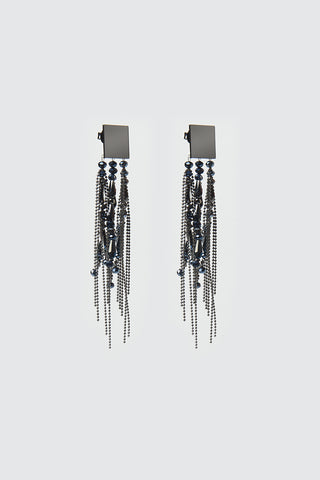 Drop earrings with demi-fine crystals