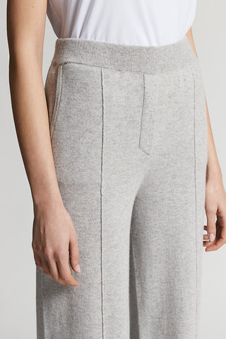 Wool, silk and cashmere carded yarn trousers