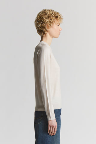 Cashmere and silk crew-neck sweater