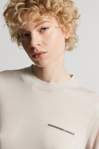 Cashmere and silk crew-neck sweater