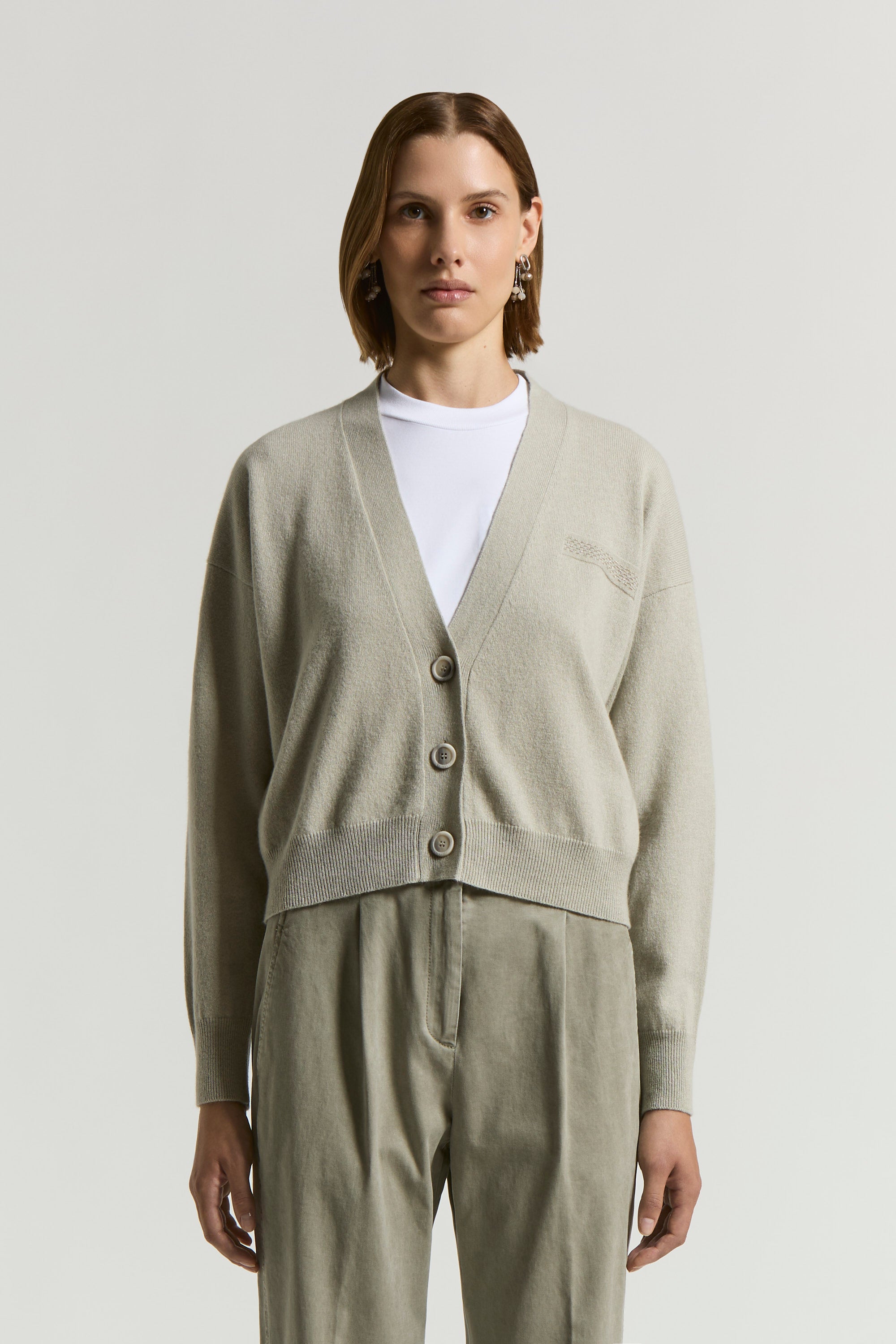 ペゼリコpeserico カーディガン Cashmere, silk and wool cardigan | Peserico US