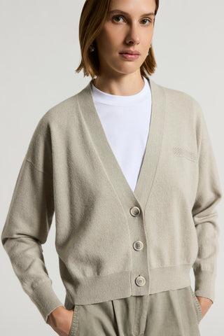 Cashmere, silk and wool cardigan