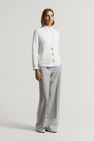 Pure wool cordonet cardigan with sequins