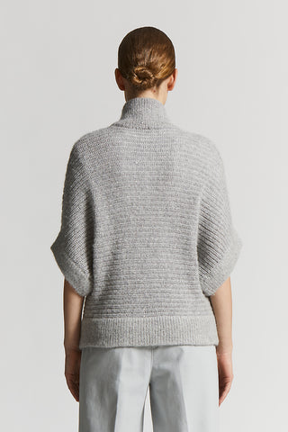 Cashmere, silk, alpaca and wool-blend sweater with zip