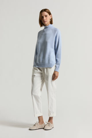 Turtleneck sweater in wool, silk and cashmere