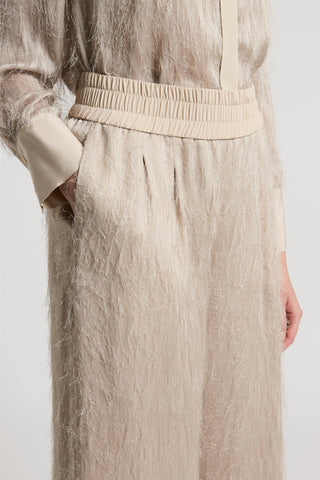 Jacquard fil coupé trousers
