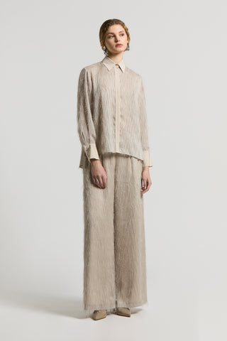 Jacquard fil coupé trousers