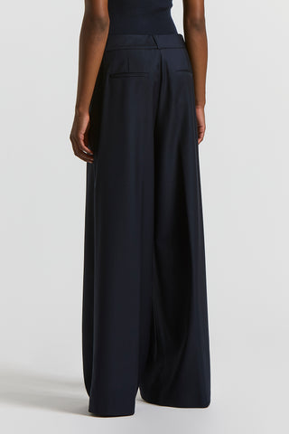 Pure wool twill trousers