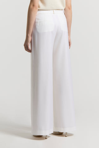 Pure wool twill trousers