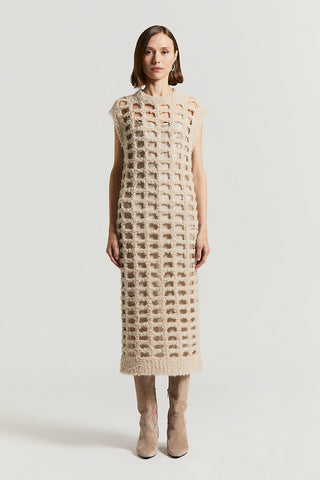 Lurex and alpaca wool dress