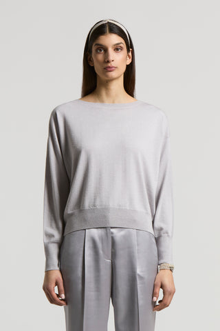 Wool and alpaca yarn sweater