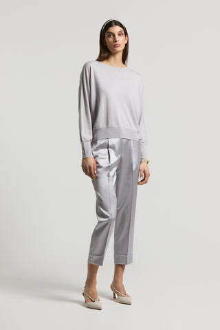 Wool and alpaca yarn sweater