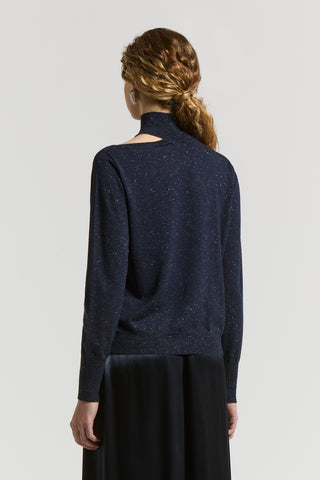 Wool and alpaca yarn sweater