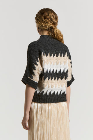 Alpaca wool sweater with sequins