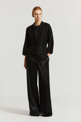 Alpaca wool cardigan with sequins