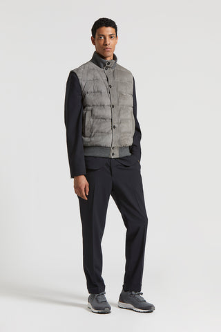 Stretch technical woollen trousers