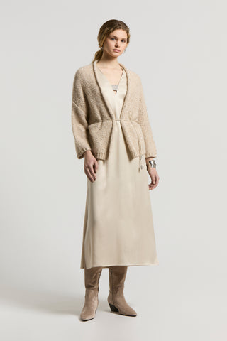 Alpaca wool cardigan with sequins