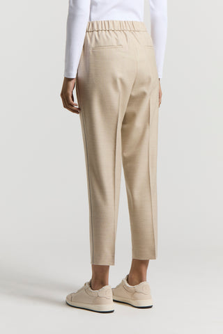 Loro Piana jaspé wool fabric trousers