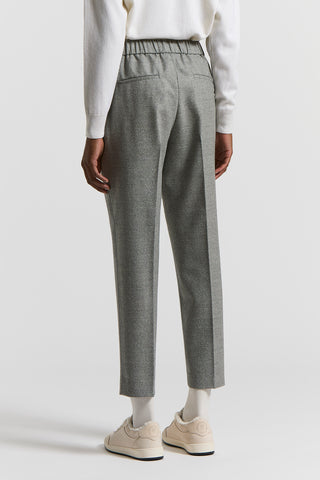 Loro Piana jaspé wool fabric trousers