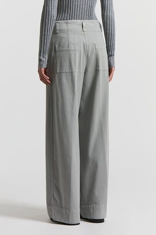 Soft stretch cotton gabardine trousers