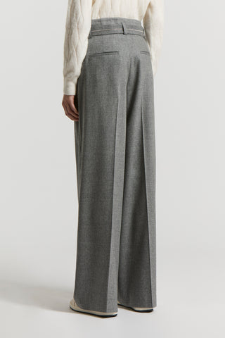 Wool and cashmere flannel trousers