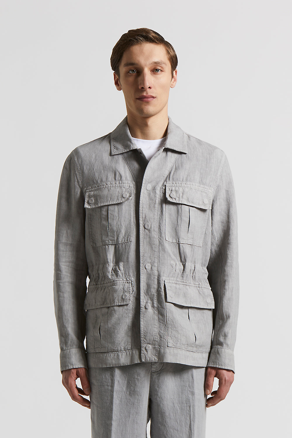【新品】TRAIANO 22SS MONTEBIANCO JACKET Men's unlined single-breasted jacket with mandarin collar