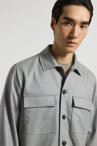 Wool flannel overshirt