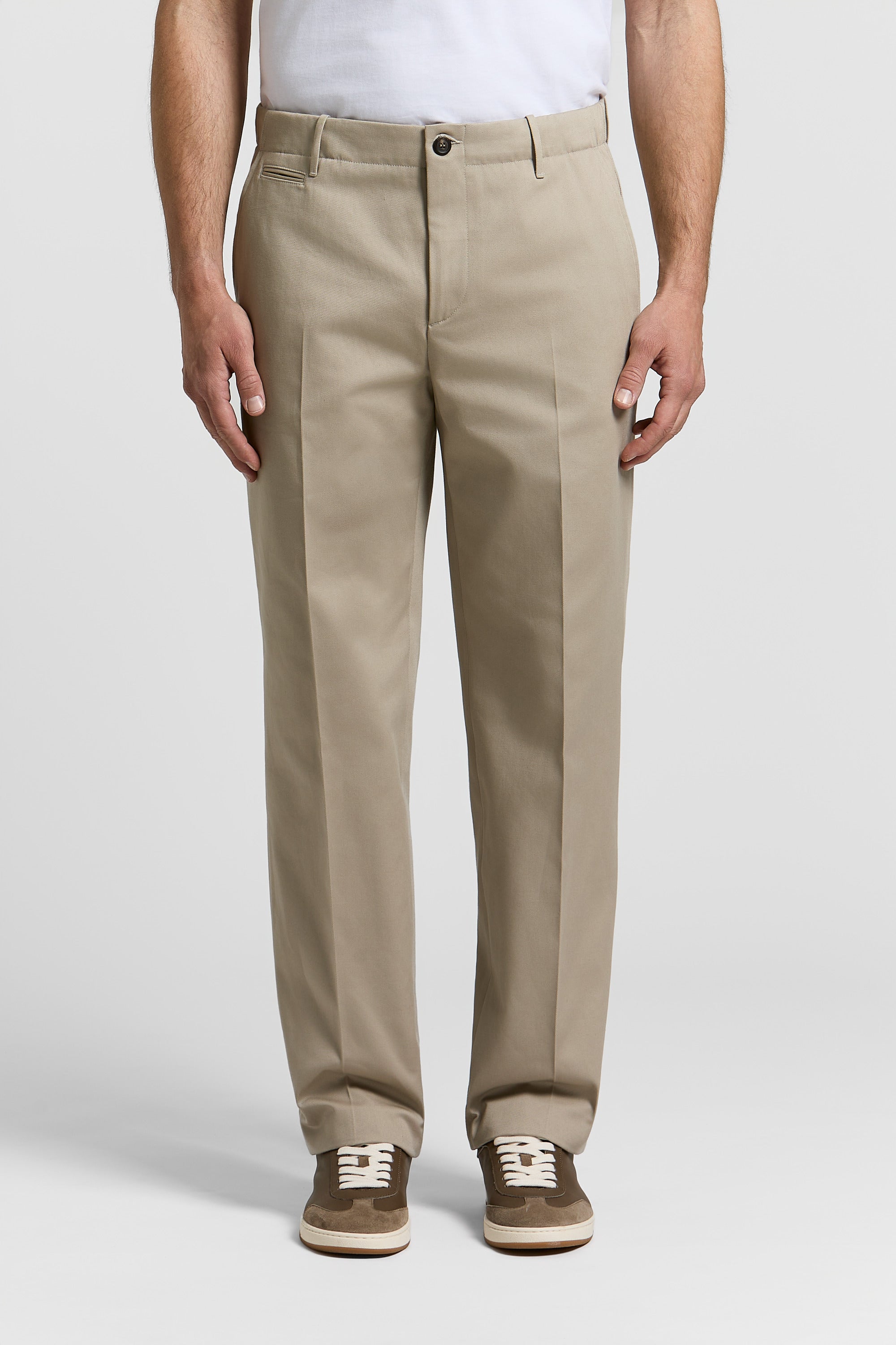 Pure cotton gabardine chinos | Peserico US