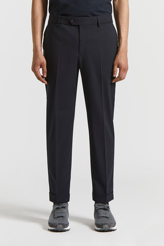 Stretch technical woollen trousers