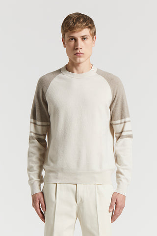 Wool and cashmere crew-neck sweater