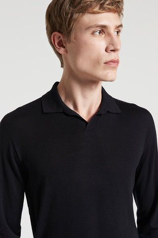Wool polo shirt