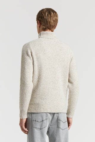 Knop mouliné yarn turtleneck sweater