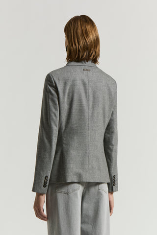 Wool and cashmere flannel blazer