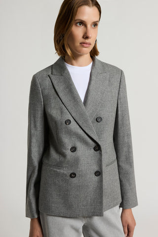 Wool and cashmere flannel blazer