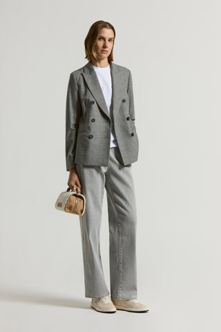 Wool and cashmere flannel blazer